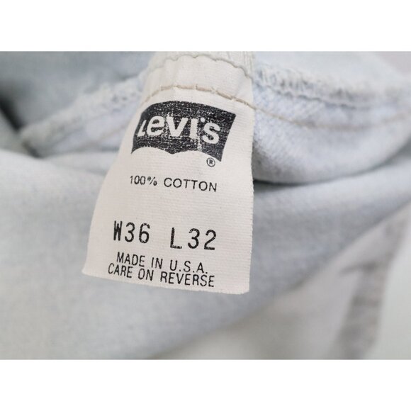 Vintage Levis 550 Jeans Mens 36x32 Blue‎ Light Wash USA Made Denim Relaxed Fit - Picture 6 of 10